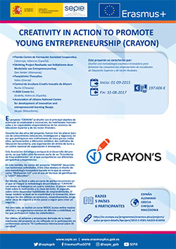 Creativity in Action to Promote Young Entrepreneurship (CRAYON)