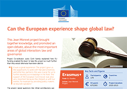 Can the European experience shape global law?