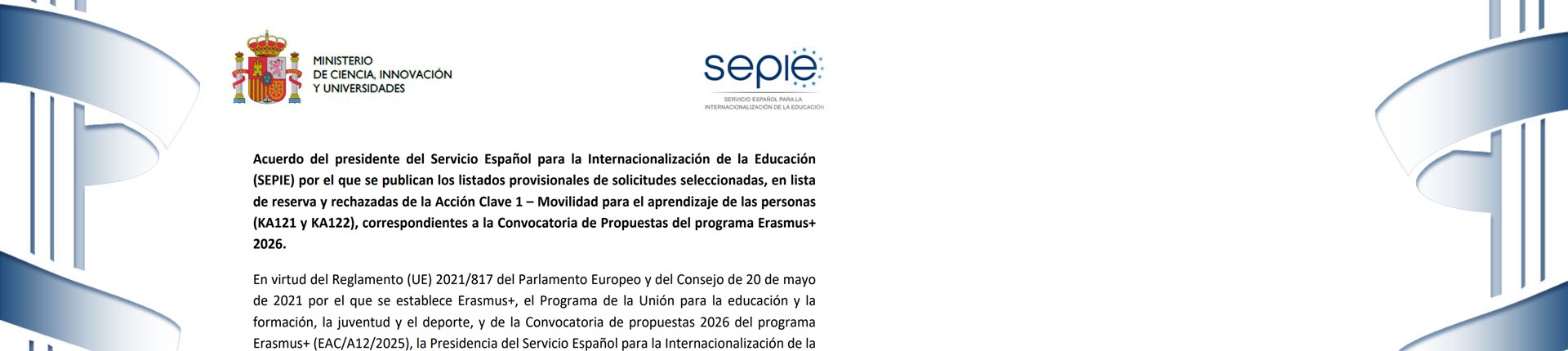 Acuerdo provisional KA121 y KA122 2026