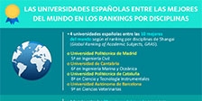 Las universidades españolas entre las mejores del mundo